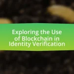 Exploring the Use of Blockchain in Identity Verification