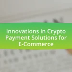 Innovations in Crypto Payment Solutions for E-Commerce