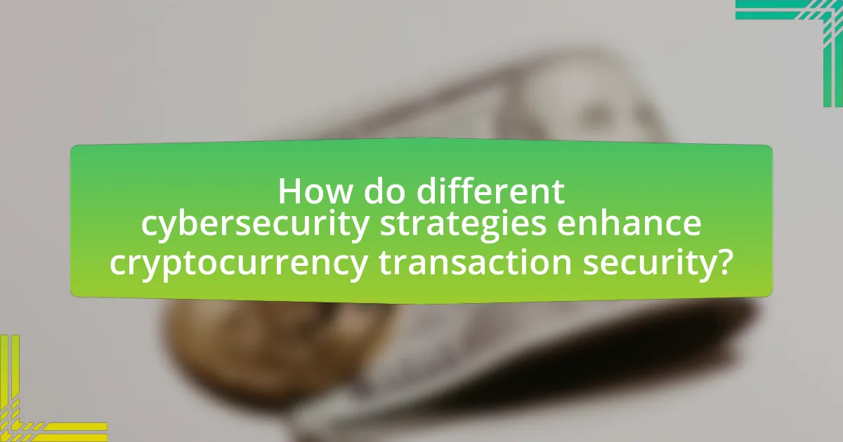 How do different cybersecurity strategies enhance cryptocurrency transaction security?