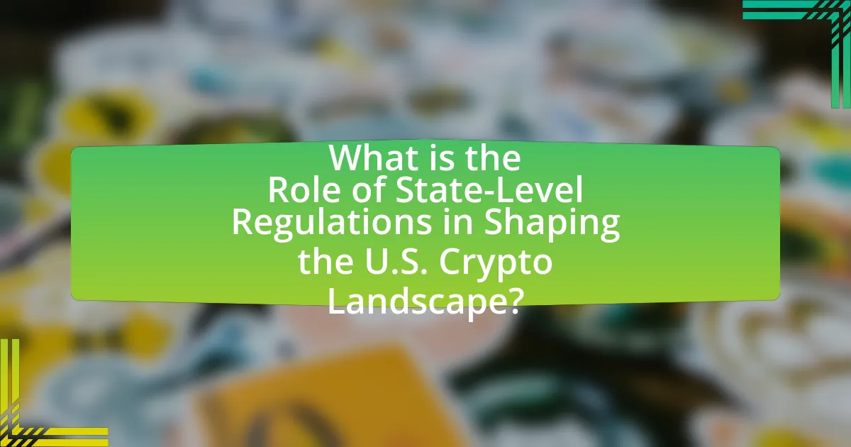What is the Role of State-Level Regulations in Shaping the U.S. Crypto Landscape?
